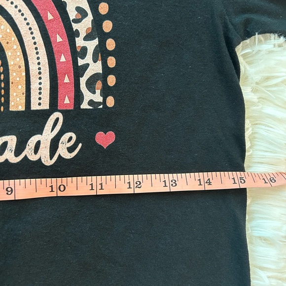 Second grade T-shirt school uniform Girls size S. Black. back to school rainbow - Picture 3 of 6
